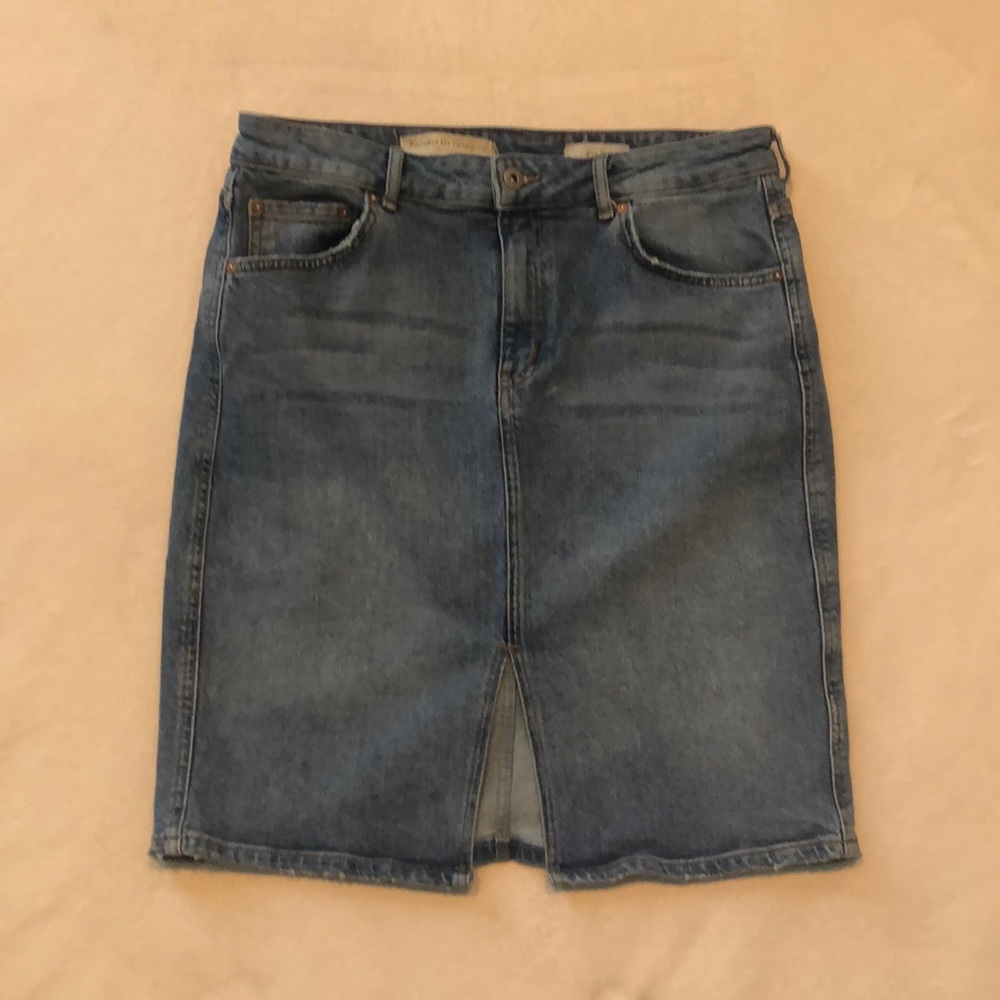 Pilcro and the Letterpress Denim Skirt